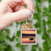 Porte-clés Un ski au lever du soleil à Eggemoggin Reach in Li (main)