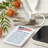 Porte-clés Un soldat priant drapeau américain patriotique mil (Devant droit)