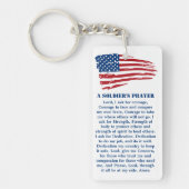 Porte-clés Un soldat priant drapeau américain patriotique mil (Devant)