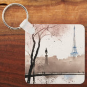 Porte-clés Un souffle de Paris - aquarelle - (Recto)