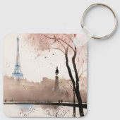 Porte-clés Un souffle de Paris - aquarelle - (Dos)