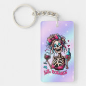 Porte-clés Un squelette amusant de l'art des mots (Devant)