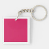 Porte-clés Un tableau de fleurs rouges et roses avec l vert l (Dos)