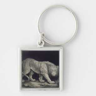 Porte-clés Un tigre de vagabondage (crayon sur le papier)