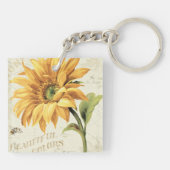 Porte-clés Un tournesol en pleine floraison (Dos)