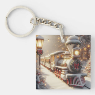 Porte-clés Un train de Noël magique pour Wonderland