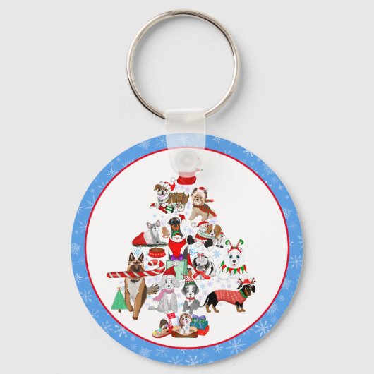 Porte-clés Un très joyeux Noël canin (Recto)