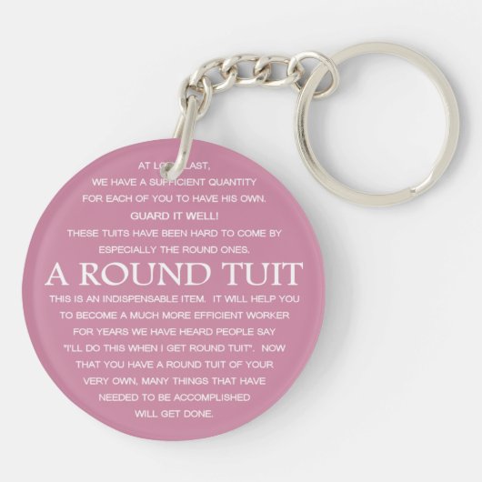 Porte-clés Un Tuit rond (Dos)