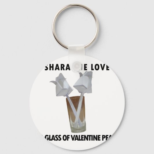 Porte-clés Un verre de paix valentine. (Recto)