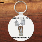 Porte-clés Un verre de paix valentine. (Recto)