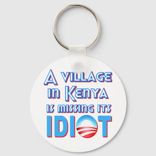 Porte-clés Un village au Kenya manque son Idiot Obama (Recto)