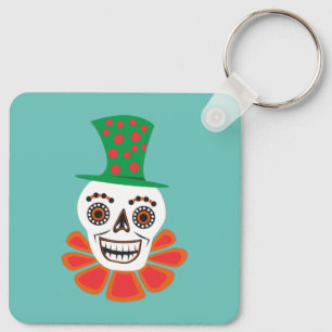 Porte-clés un visage heureux