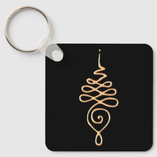 Porte-clés Unalome d'or