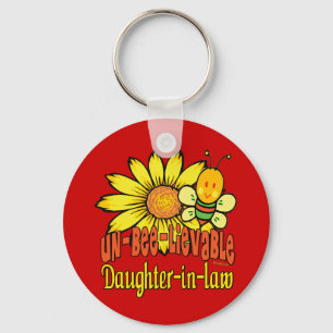 Porte-clés Unbelievable Daughter In Law Sunflowers and Bees