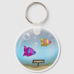 Porte-clés Under the Sea - Fish Bowl Design - Porte - clé