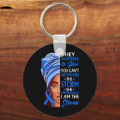 Porte-clés Une Africaine Afro Je Suis La Tempête Hydrocéphale (Recto)