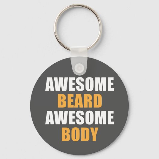 Porte-clés Une barbe géniale Un corps génial (Recto)