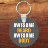 Porte-clés Une barbe géniale Un corps génial (Recto)