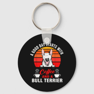 Porte-clés Une bonne journée commence avec du café et un bull