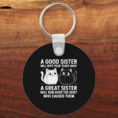 Porte-clés Une Bonne Soeur Va Essuyer Vos Larmes Drôle Chats  (Recto)