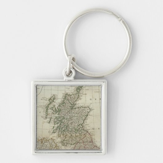 Porte-clés Une carte complète des îles britanniques (Devant)