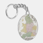 Porte-clés Une carte de l'Angleterre | 1760 (Devant gauche)