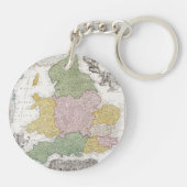 Porte-clés Une carte de l'Angleterre | 1760 (Dos)