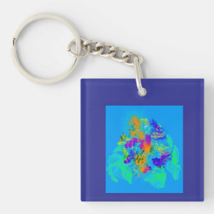 Porte-clés Une carte de voeux Flare of Color
