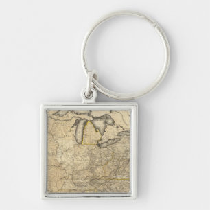 Porte-clés Une carte nouvelle et correcte des États-Unis