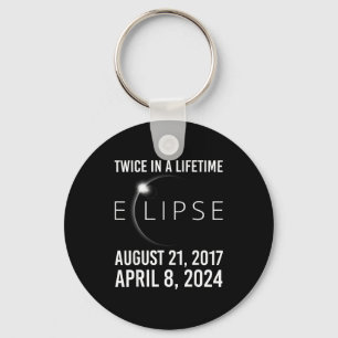 Porte-clés Une chemise deux fois éclipse solaire totale de la