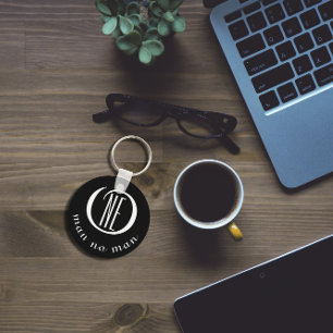 Porte-clés Une citation d'encouragement noir pour un homme se