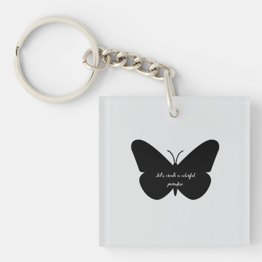 Porte-clés Une citation simple dans un simple papillon (Devant)
