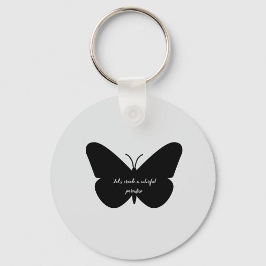 Porte-clés Une citation simple dans un simple papillon (Recto)