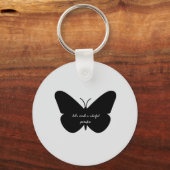Porte-clés Une citation simple dans un simple papillon (Recto)