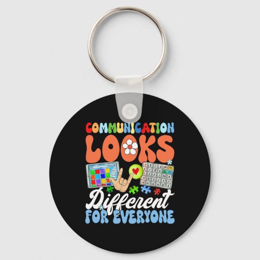 Porte-clés Une communication cool est différente pour tout le (Recto)