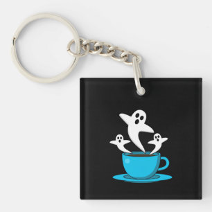 Porte-clés Une coupe de café fumeur fantôme