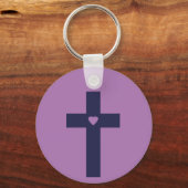 Porte-clés Une croix avec un cœur (Verso)
