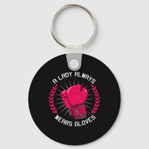 Porte-clés Une Dame Porte Toujours des Gants Boxeuse Boxeuse