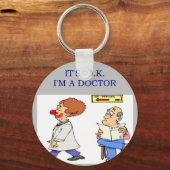 Porte-clés une drôle de blague de médecin (Recto)