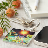 Porte-clés Une époque de peinture à l'huile repensée (Devant Droit)