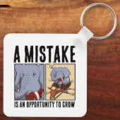 Porte-clés Une Erreur Est Une Occasion De Croître L'Éléphant (Verso)