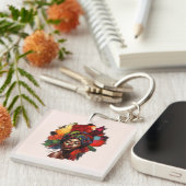 Porte-clés Une femme afro-américaine capable (Devant Droit)