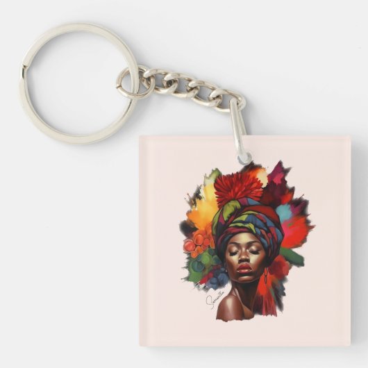 Porte-clés Une femme afro-américaine capable (Devant)