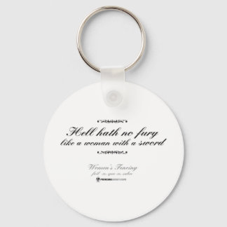 Porte-clés Une femme avec une épée