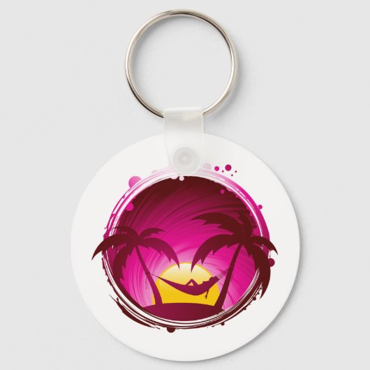 Porte-clés Une Femme Dans Un Hamac (Recto)