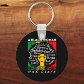 Porte-clés Une Femme Noire Parle Écouter Et Apprendre Afro Wo (Recto)