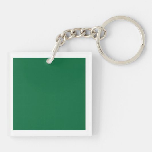 Porte-clés Une feuille verte vif avec des veines distinctes e (Dos)