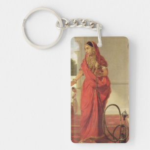 Porte-clés Une fille de danse indienne avec un narguilé, 177
