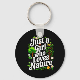 Porte-clés Une Fille Qui Aime Citation De La Nature Une Fille