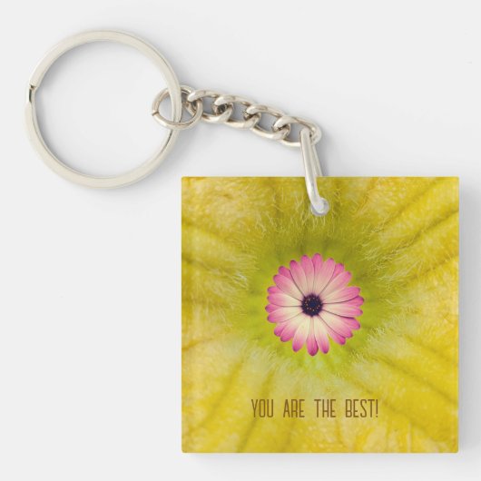 Porte-clés Une fleur rose (Devant)